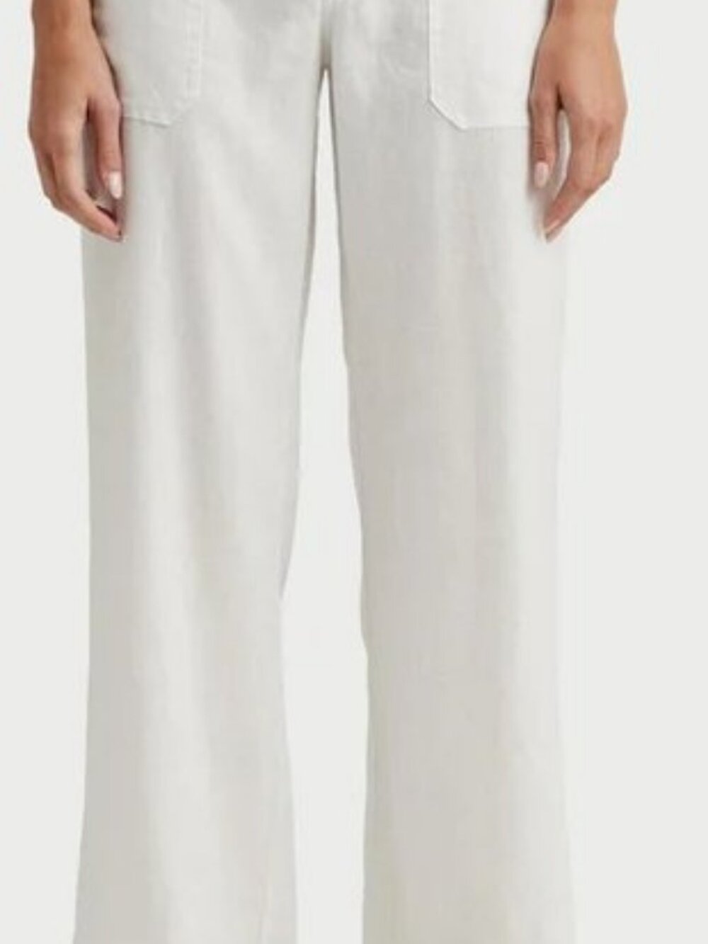 Lauren Ralph Lauren Pants Womens 12 White Linen Wide Leg Beach $135